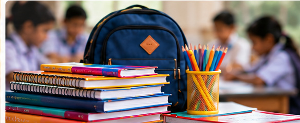 School supplies and educational kits